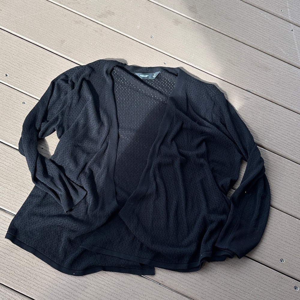 Simply Vera Vera Wang Black Knit Cardigan medium